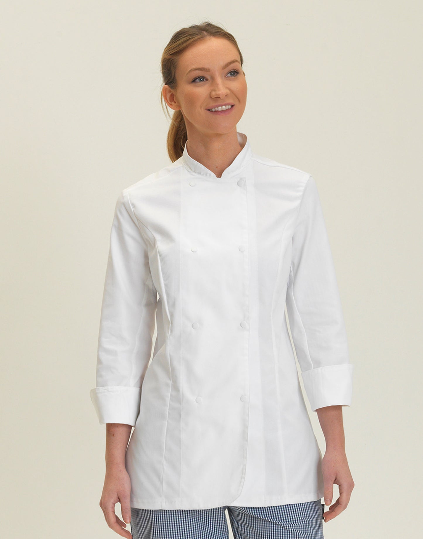 Dennys Ladies' LS Fitted Chef's Jacket