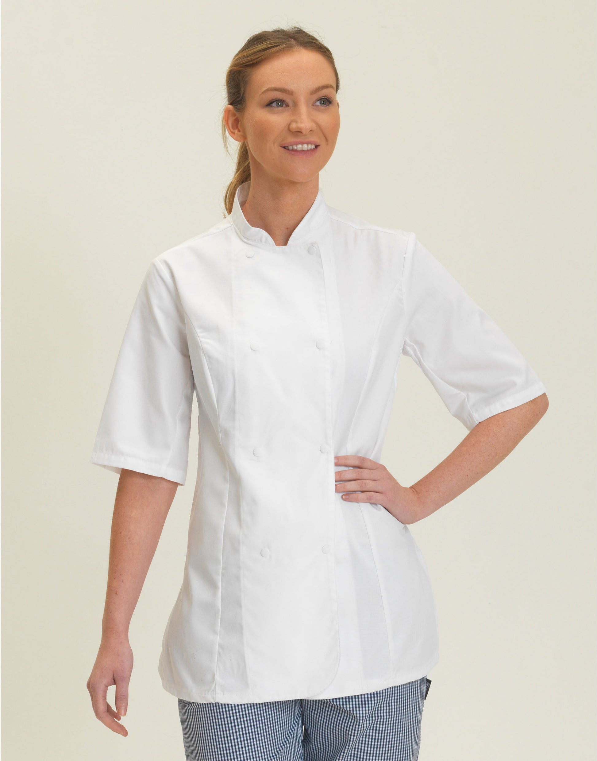 Dennys Ladies' SS Fitted Chef's Jacket